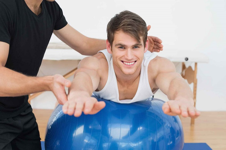 exercise on a fitball for prostatitis