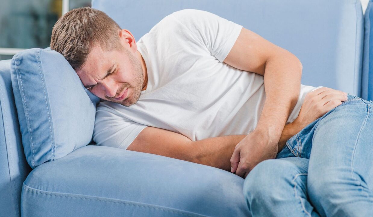 pain in a man with chronic prostatitis
